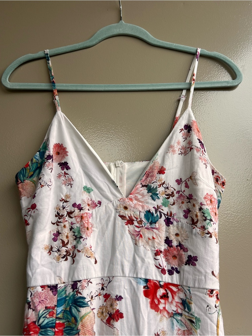 PARISIAN Floral Maxi Dress White Multicolor Peasant Chic Resort Boho Cottagecore - Picture 6 of 15